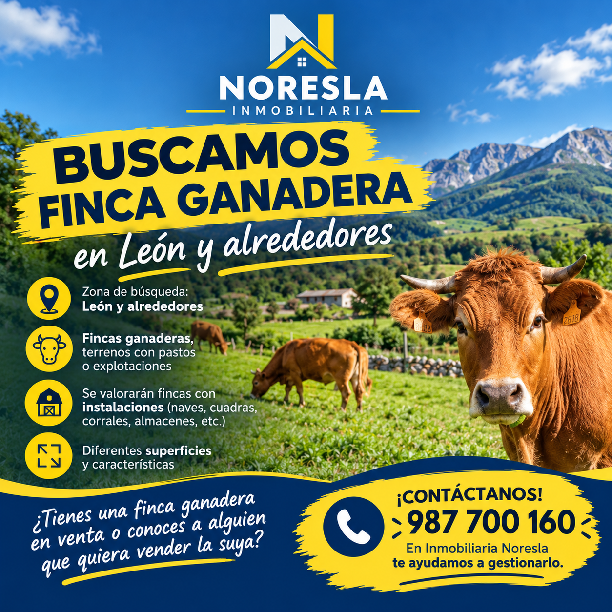 Buscamos Finca Ganadera en León